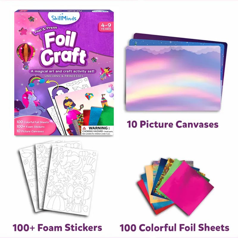 🏆Flash Sale⚡-💥Foil Art & Craft Activity 🤲💓No Mess Art Kit