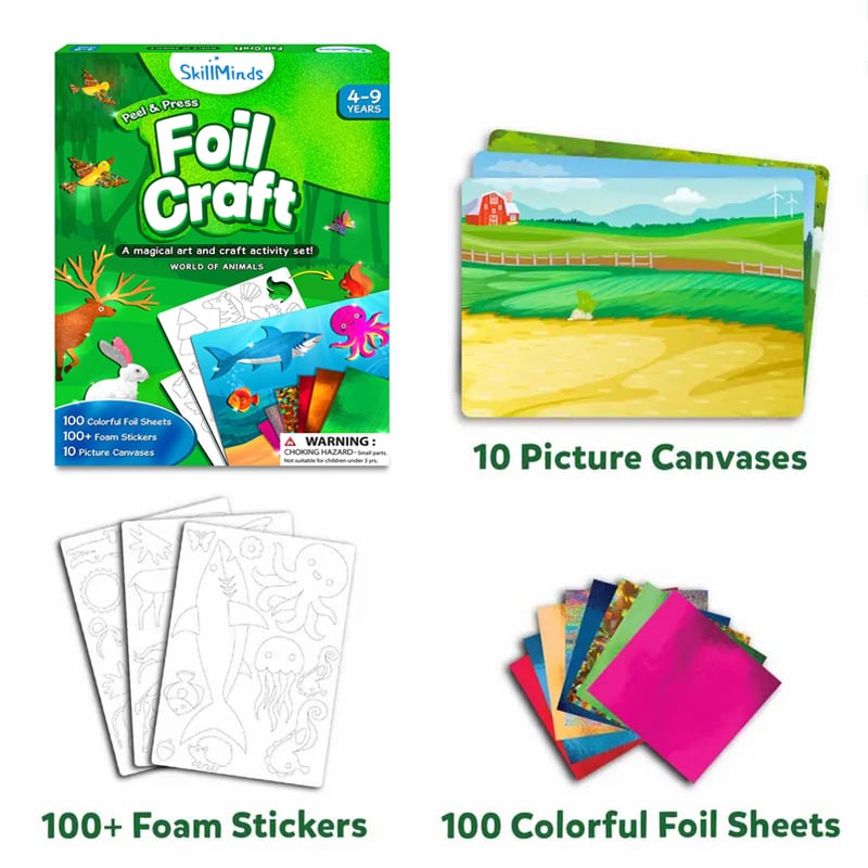 🏆Flash Sale⚡-💥Foil Art & Craft Activity 🤲💓No Mess Art Kit