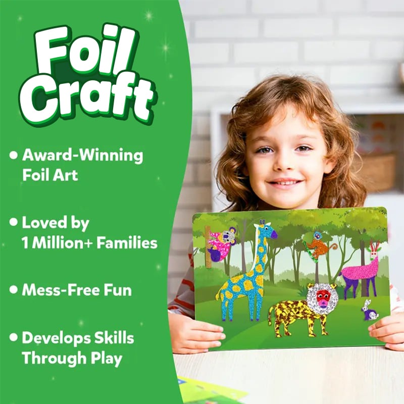 🏆Flash Sale⚡-💥Foil Art & Craft Activity 🤲💓No Mess Art Kit