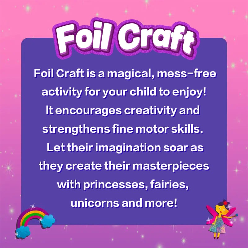 🏆Flash Sale⚡-💥Foil Art & Craft Activity 🤲💓No Mess Art Kit